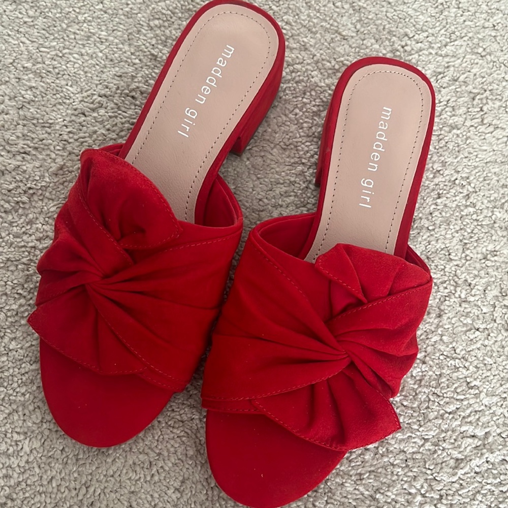 Madden Mules Red Size 6.5 Womens